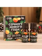 Новогодний набор эфирных масел «Сочного Нового Года!», в подарочной коробке, апельсин, кедр, 2 шт. по 10 мл - Фото 2