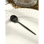 Ложка чайная Magistro «Фолк», длина 12.3 см, нержавеющая сталь, чёрная - Фото 1