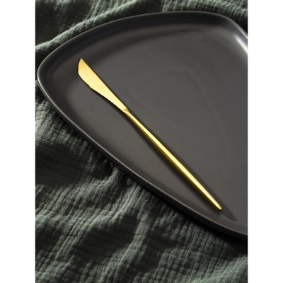 Нож столовый из нержавеющей стали Magistro «Фолк», длина 22 см, цвет золотой