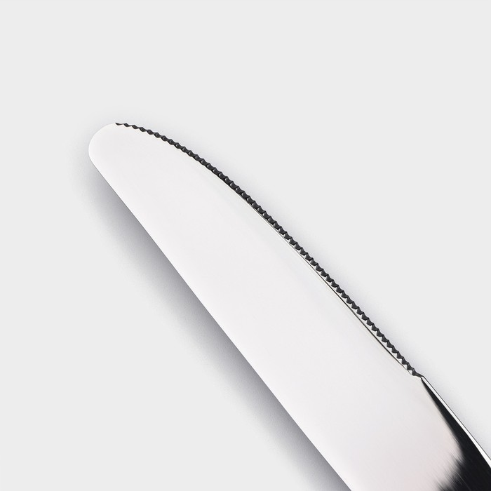 Нож столовый из нержавеющей стали Magistro «Виконт», длина 24 см, цвет серебряный - фото 1907538593