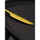 Нож столовый из нержавеющей стали Magistro «Оску стандарт», длина 21,3 см, цвет золотой - Фото 4