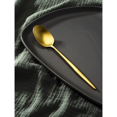 Ложка столовая Magistro «Оску базис», длина 19.5 см, нержавеющая сталь, золотистая