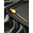 Ложка чайная Magistro «Оску базис», длина 15 см, нержавеющая сталь, золотистая - Фото 1