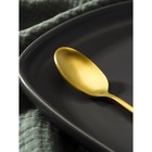 Ложка чайная Magistro «Оску базис», длина 15 см, нержавеющая сталь, золотистая - Фото 2
