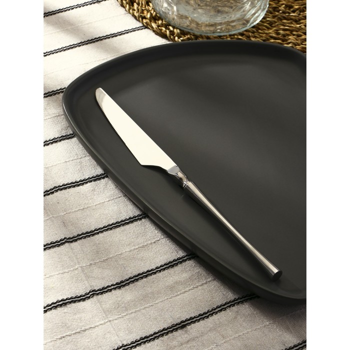 Нож столовый из нержавеющей стали Magistro «Фьюжн», длина 23,5 см, цвет серебряный - фото 1909000254