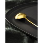 Ложка столовая из нержавеющей стали Magistro «Фолк», длина 21,5 см, цвет золотой, серебряная ручка - Фото 4
