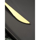 Нож столовый из нержавеющей стали Magistro «Фолк», длина 22 см, цвет золотой, серебряная ручка - Фото 4