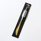 Нож столовый из нержавеющей стали Magistro «Фолк», длина 22 см, цвет золотой, серебряная ручка - Фото 5