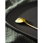 Ложка чайная из нержавеющей стали Magistro «Фолк», длина 13,2 см, цвет золотой, серебряная ручка - Фото 4