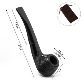 Курительная трубка для табака "Командор Премиум", классическая, длина 15 см, d-1.7 см