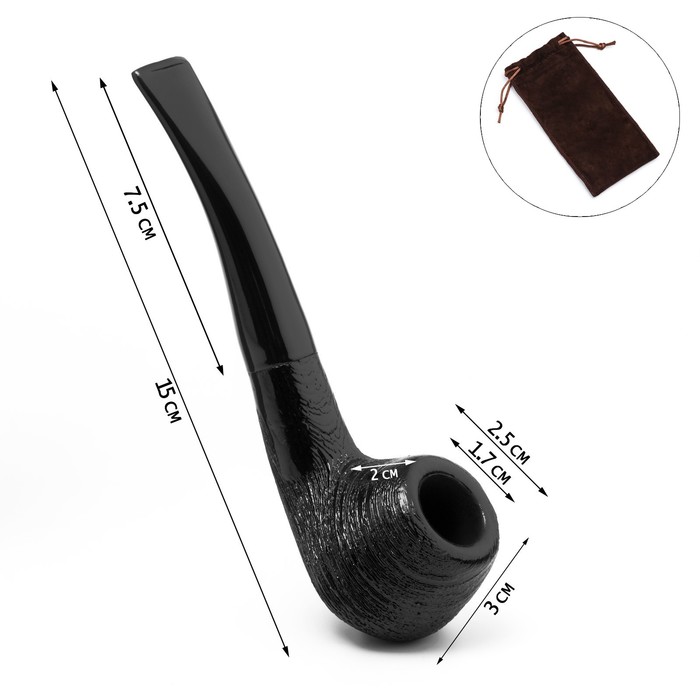 Курительная трубка для табака "Командор Премиум", классическая, длина 15 см, d-1.7 см - Фото 1