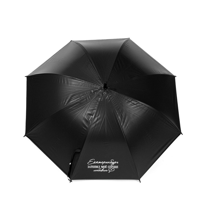 Зонт-трость полуавтомат «Екатеринбург», цвет черный, 8 спиц, R = 45 см - фото 1882514392