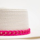 Шляпа женская с цепью MINAKU, белая, размер 56-58 - Фото 5