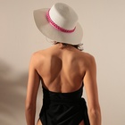 Шляпа женская с цепью MINAKU, белая, размер 56-58 - Фото 3