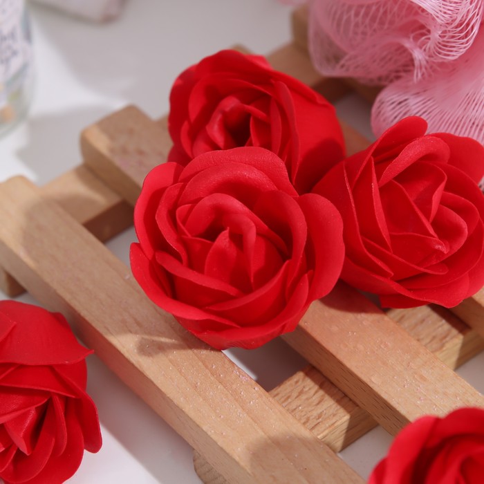 Розы мыльные красные, набор 81 шт - фото 1907538821