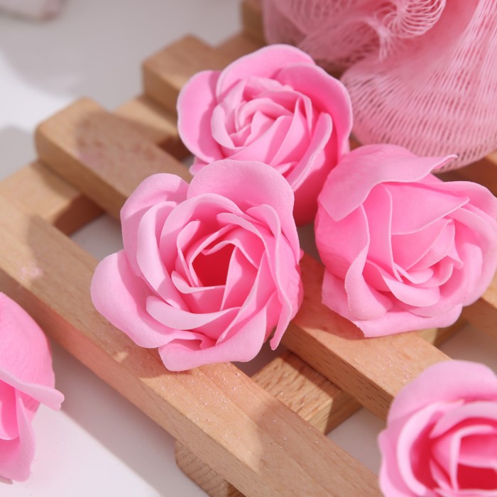 Розы мыльные розовые, набор 81 шт - фото 1907538825
