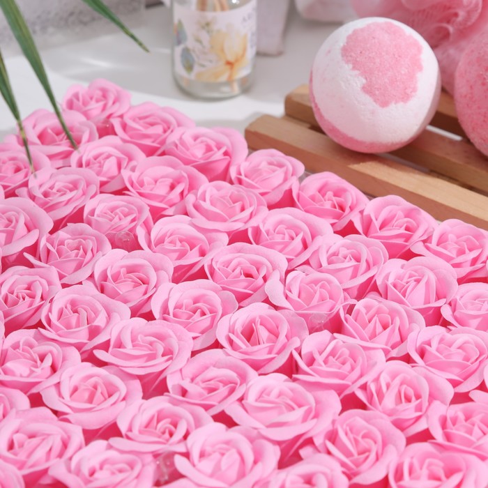 Розы мыльные розовые, набор 81 шт - фото 1907538826