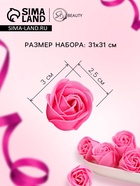 Розы мыльные, бело-розовые, набор, 81 шт. в коробке - Фото 2