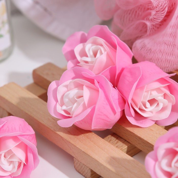 Розы мыльные, бело-розовые, набор, 81 шт - фото 1906091562