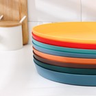 Поднос круглый Доляна «Классика», 34.5×3 см, пластик, МИКС - Фото 4