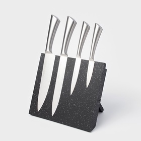 Держатель для ножей магнитный Доляна «Зефир», 22×24 см, чёрный 9039459