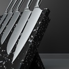 Держатель для ножей магнитный Доляна «Зефир», 22×24 см, цвет чёрный - фото 4363254