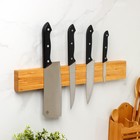 Держатель для ножей магнитный Magistro Bamboo, 43 см, бамбук - Фото 1