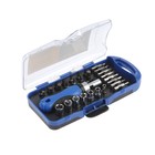 Вороток-отвертка с набором бит и головок ТУНДРА ВДОМ, реверс, 30 предметов - Фото 4