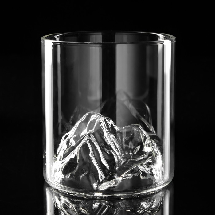 Стакан Magistro «Горы», 300 мл, 8×9 см, стекло, прозрачный - Фото 1