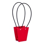 Сумка для цветов «Красная», влагостойкая, 12×12 - 8×8 - 12.5 см - Фото 2