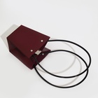 Сумка для цветов бордовая влагостойкая, 12×12 - 8×8 - 12.5 см - Фото 3