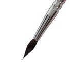 Кисть из волоса Белки Микс, круглая, HANA Рисуй № 4 (длина волоса 17 мм), короткая ручка матовая - Фото 3