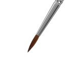 Кисть Колонок харбин круглая, HANA Мечтай № 3 (длина волоса 15 мм), короткая ручка матовая - Фото 3
