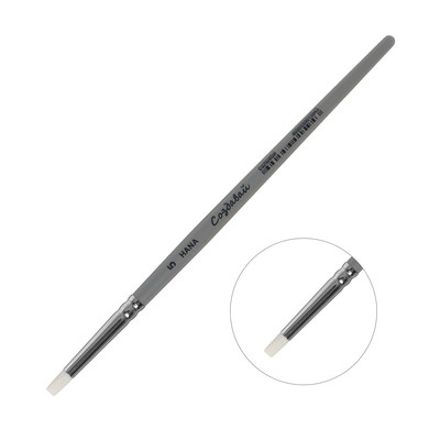 Кисть-стек Силикон "плоская", HANA Создавай № 5 (длина выставки 8 мм), короткая ручка матовая