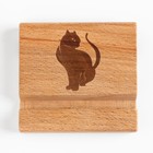 Подставка для телефона "Чёрный кот", 8х8х1,6 см 9285469 - фото 16267049