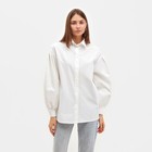 Рубашка женская с объёмными рукавами MINAKU: Casual Collection цвет белый, р-р 46 - фото 2787786