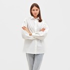 Рубашка женская с объёмными рукавами MINAKU: Casual Collection цвет белый, р-р 46 - Фото 4