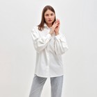 Рубашка женская с объёмными рукавами MINAKU: Casual Collection цвет белый, р-р 46 - Фото 5
