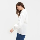 Рубашка женская с объёмными рукавами MINAKU: Casual Collection цвет белый, р-р 48 - Фото 3