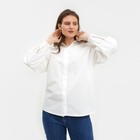 Рубашка женская с объёмными рукавами MINAKU: Casual Collection цвет белый, р-р 48 - фото 10010444