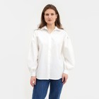 Рубашка женская с объёмными рукавами MINAKU: Casual Collection цвет белый, р-р 50 - фото 319077294