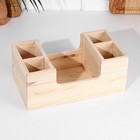 Подставка "Лодочка" из СОСНЫ, с 4мя отсеками и большим отделом, 14×25×10 см - Фото 3