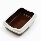 Лоток большой с бортиком Atlantis «Стандарт», 43×33×12.5 см, шоколад - Фото 4