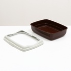 Лоток большой с бортиком Atlantis «Стандарт», 43×33×12.5 см, шоколад - Фото 5