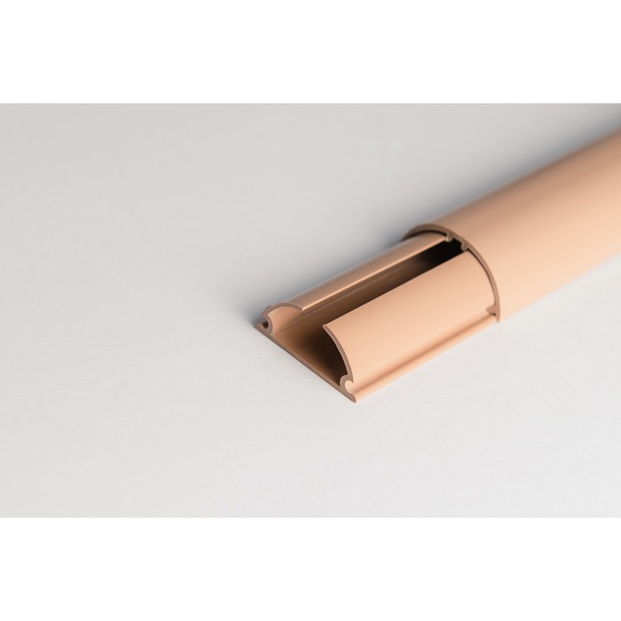 Кабель-канал полукруглый Уфакор АРКА 30*13*2000, бежевый - Фото 1