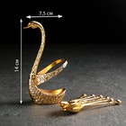 УЦЕНКА Набор ложек на подставке Magistro «Золотой лебедь», 7,5×5×14 см, цвет золотой - Фото 2