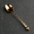 УЦЕНКА Набор ложек на подставке Magistro «Золотой лебедь», 7,5×5×14 см, цвет золотой - Фото 3