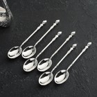 УЦЕНКА Набор ложек на подставке Magistro «Серебряный лебедь», 7,5×5×14 см, цвет серебряный - Фото 5