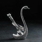 УЦЕНКА Набор ложек на подставке Magistro «Серебряный лебедь», 7,5×5×14 см, цвет серебряный - Фото 6