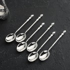 УЦЕНКА Набор ложек на подставке Magistro «Серебряный лебедь», 7,5×5×14 см, цвет серебряный - Фото 8